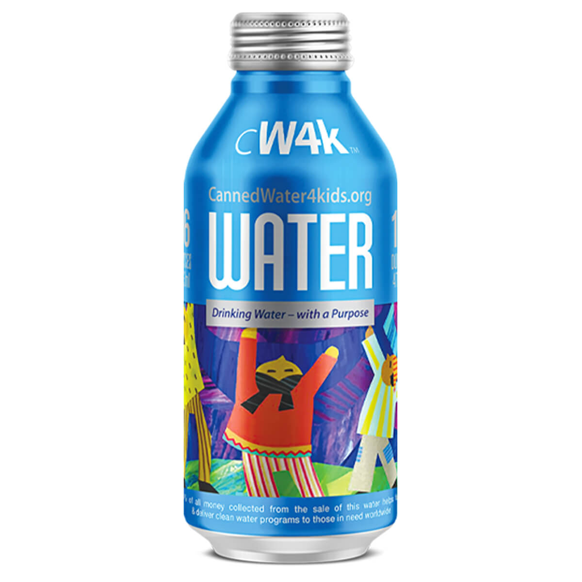 CW4K Premium Water in 16-oz Aluminum Bottles (24 Pack) - CannedWater4kids