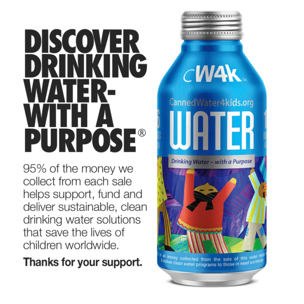 CW4K Canned Water in Aluminum Bottles