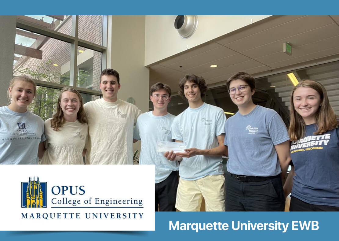 Read more about the article CW4K Makes Donation to Marquette University’s Engineers Without Borders