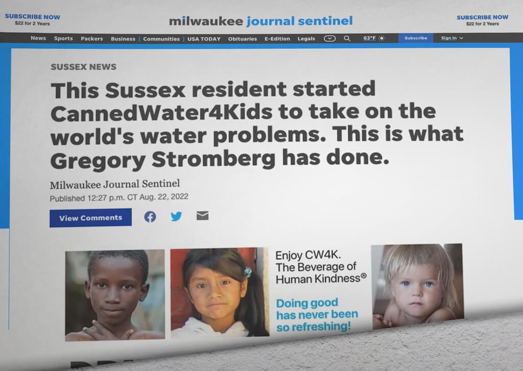 Read more about the article This Sussex resident started CannedWater4Kids to take on the world’s water problems.