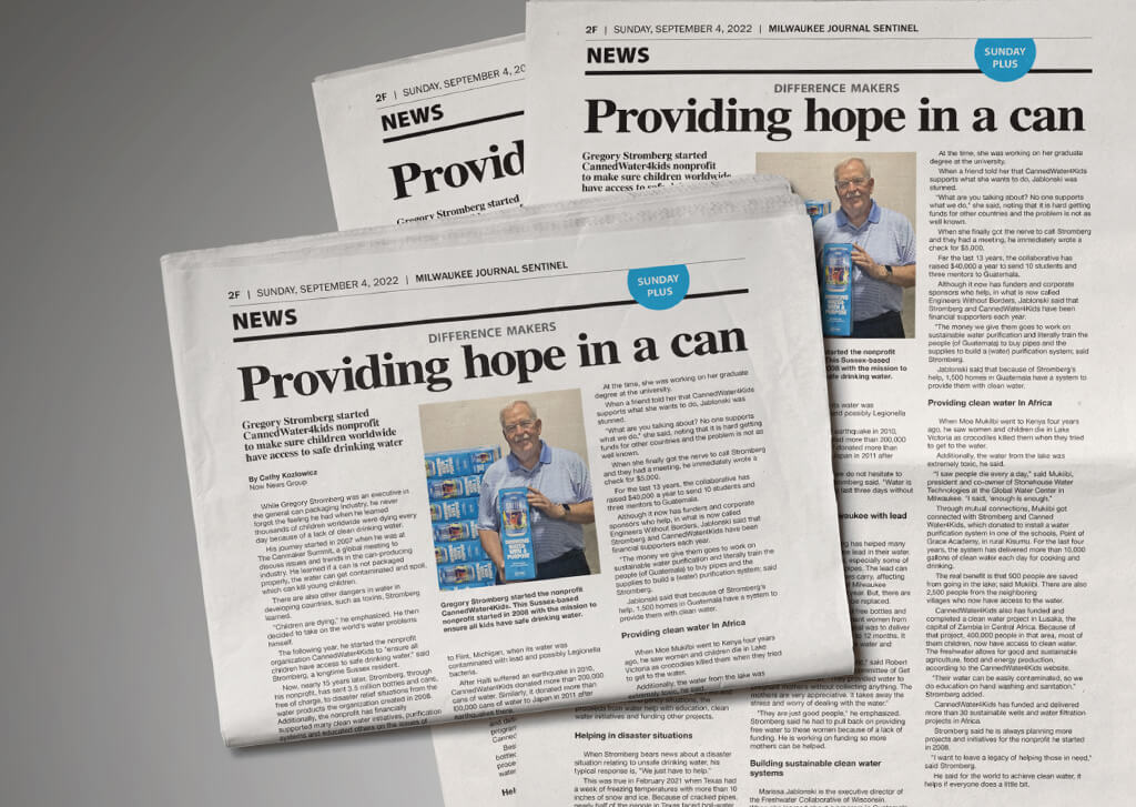 Read more about the article Wisconsin nonprofit, CW4K-Providing Hope in a Can