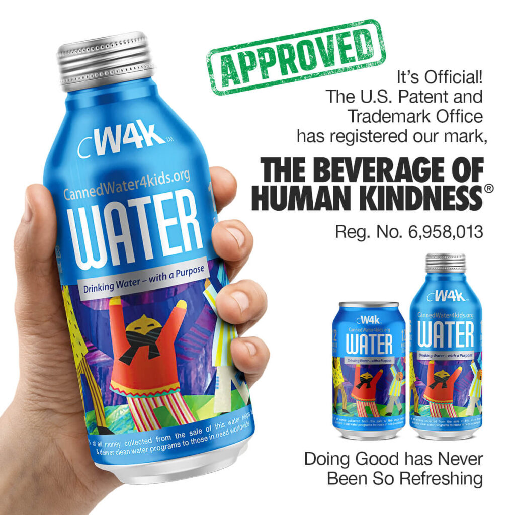 CW4K Purified Canned Water in 12-oz Aluminum Cans. BPA-free. Eco-friendly.  (1 Case, 24 cans) 