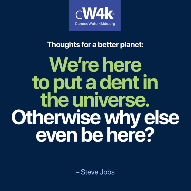 cw4k thoughts for a better planet dent in the universe