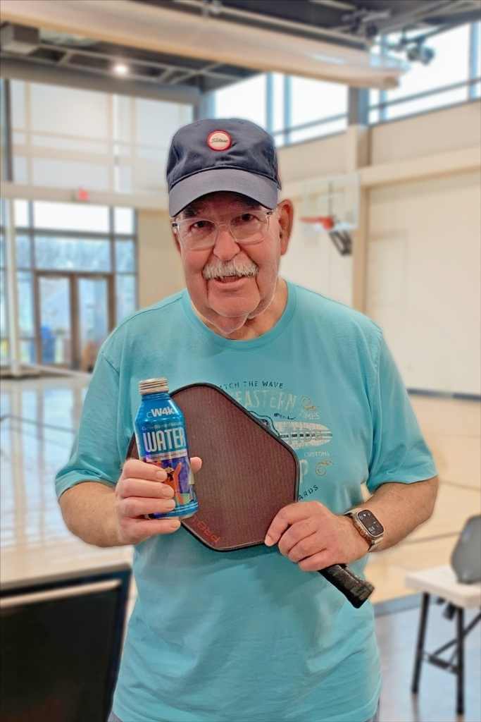 Greg Stromberg, Founder and CEO of CannedWater4kids as seen at a recent Pickleball session.